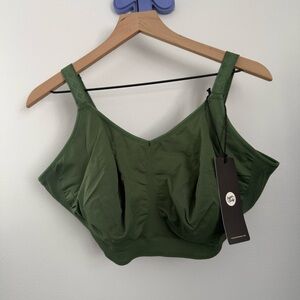 Candy Sugar 4XL NEW Busty Bralette Forest Green Wireless